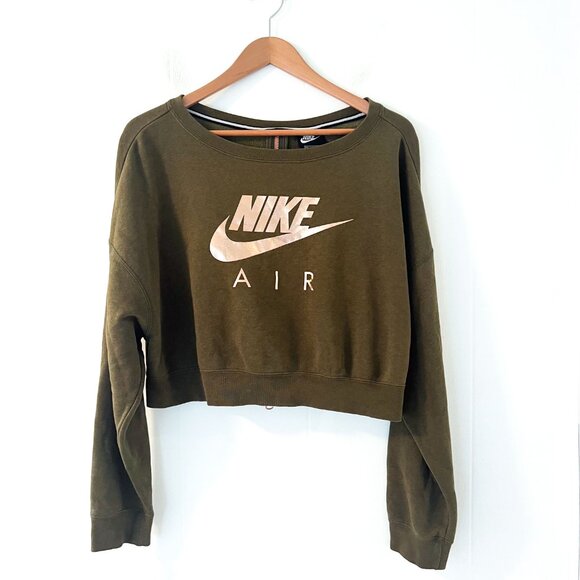 Nike Rally Crop Crew Sweatshirt Medium - Picture 5 of 12